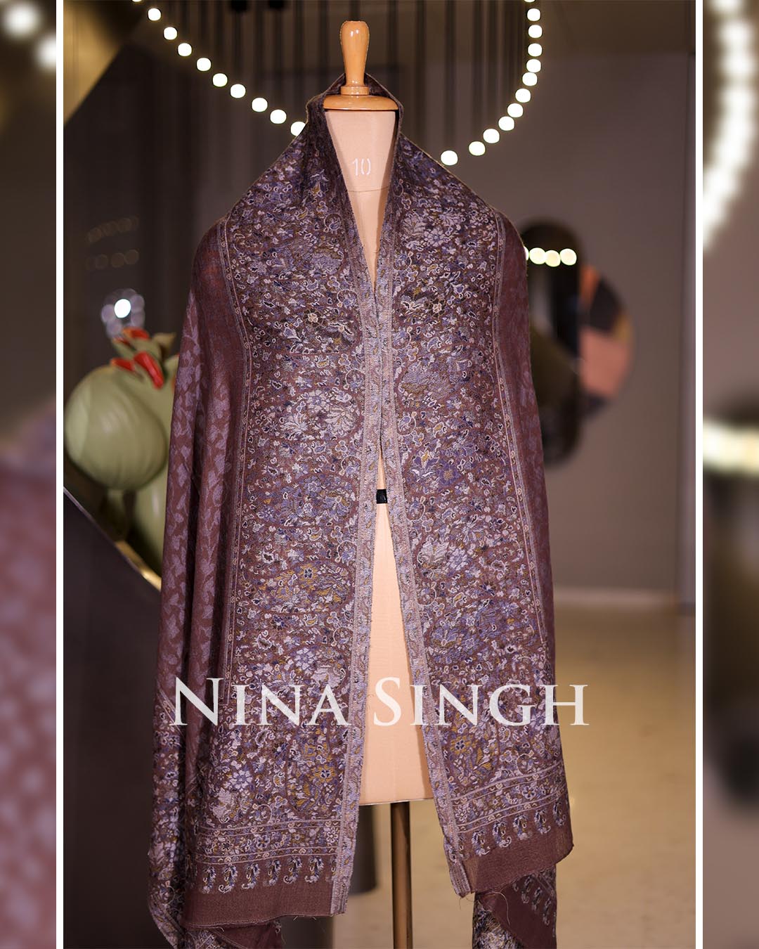 Jamdani Weaving Stole – Brown